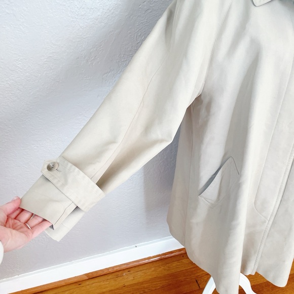 Burberry London Beige Trench Coat with Nova Check Lining Womens Size 12 - Picture 7 of 16